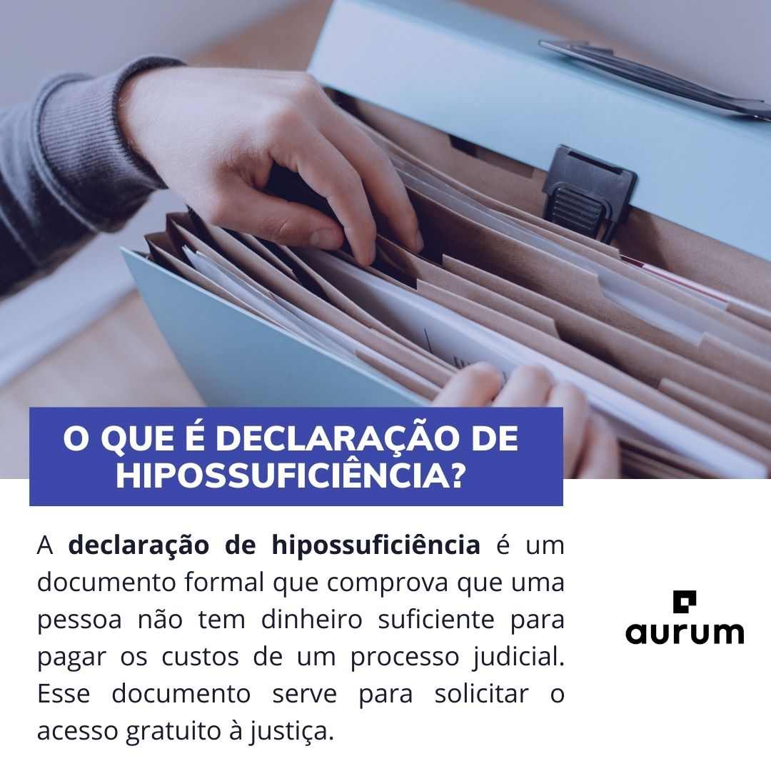 Confira o que é declaração de hipossuficiência