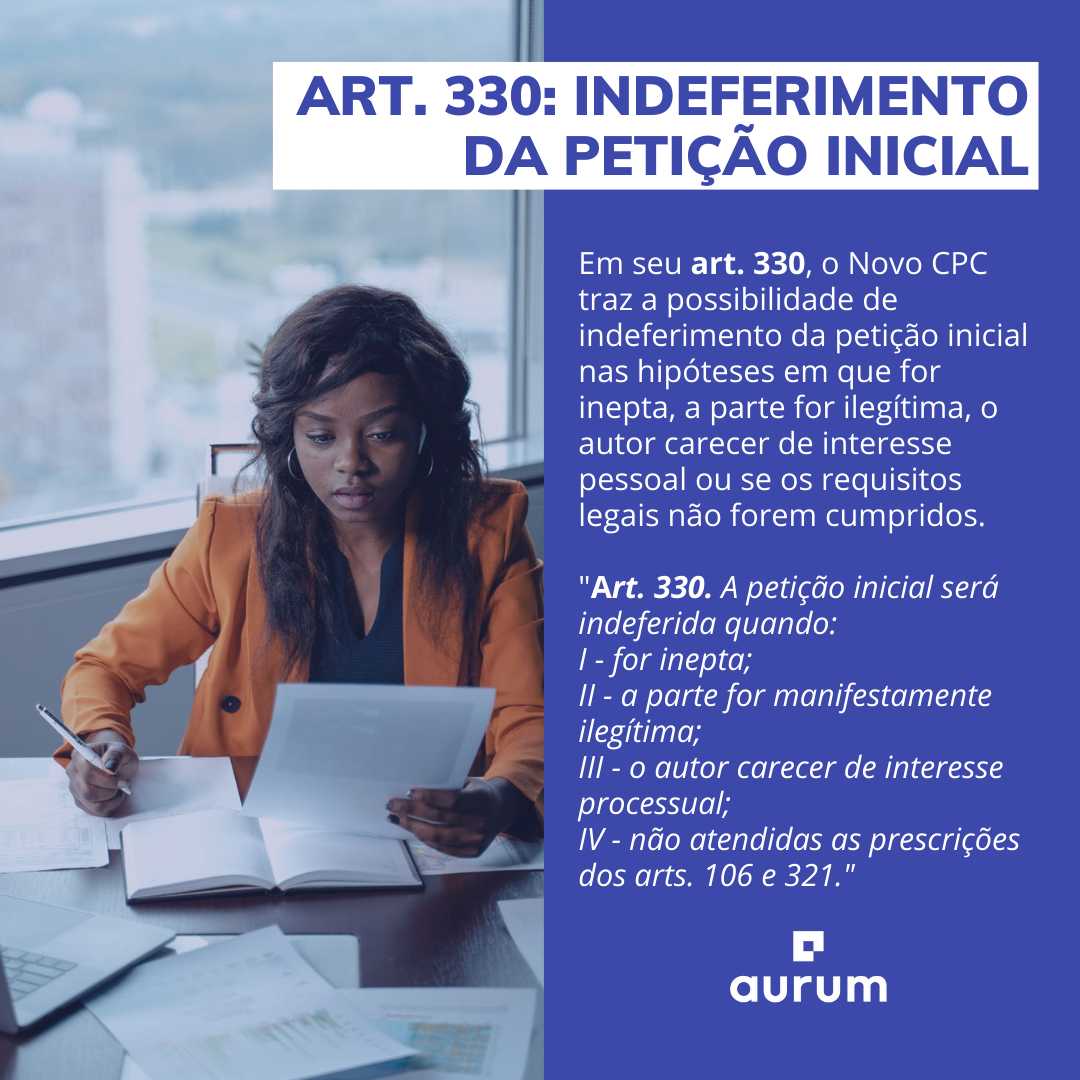 Art. 330 - Indeferimento da petição inicial: Como funciona?
