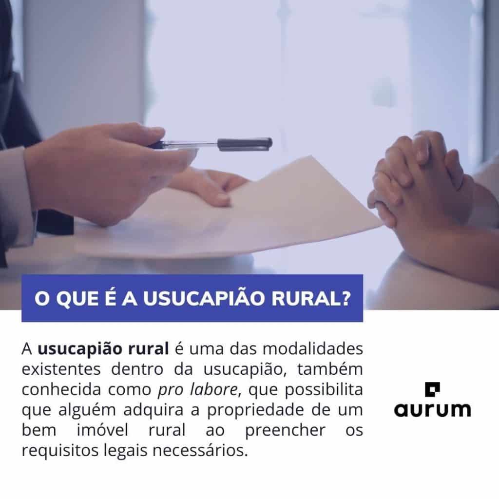 confira o que é a usucapião rural