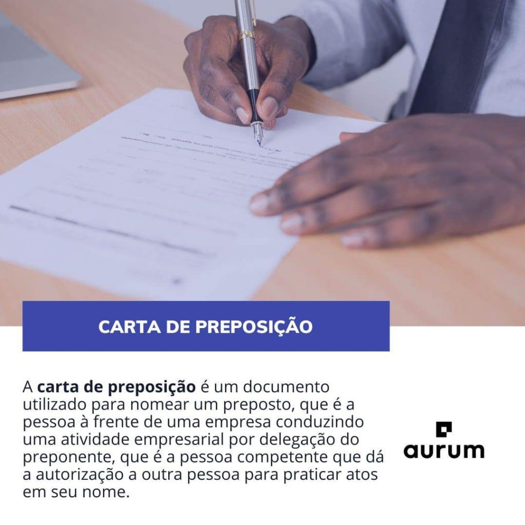 Saiba o que é carta de preposição