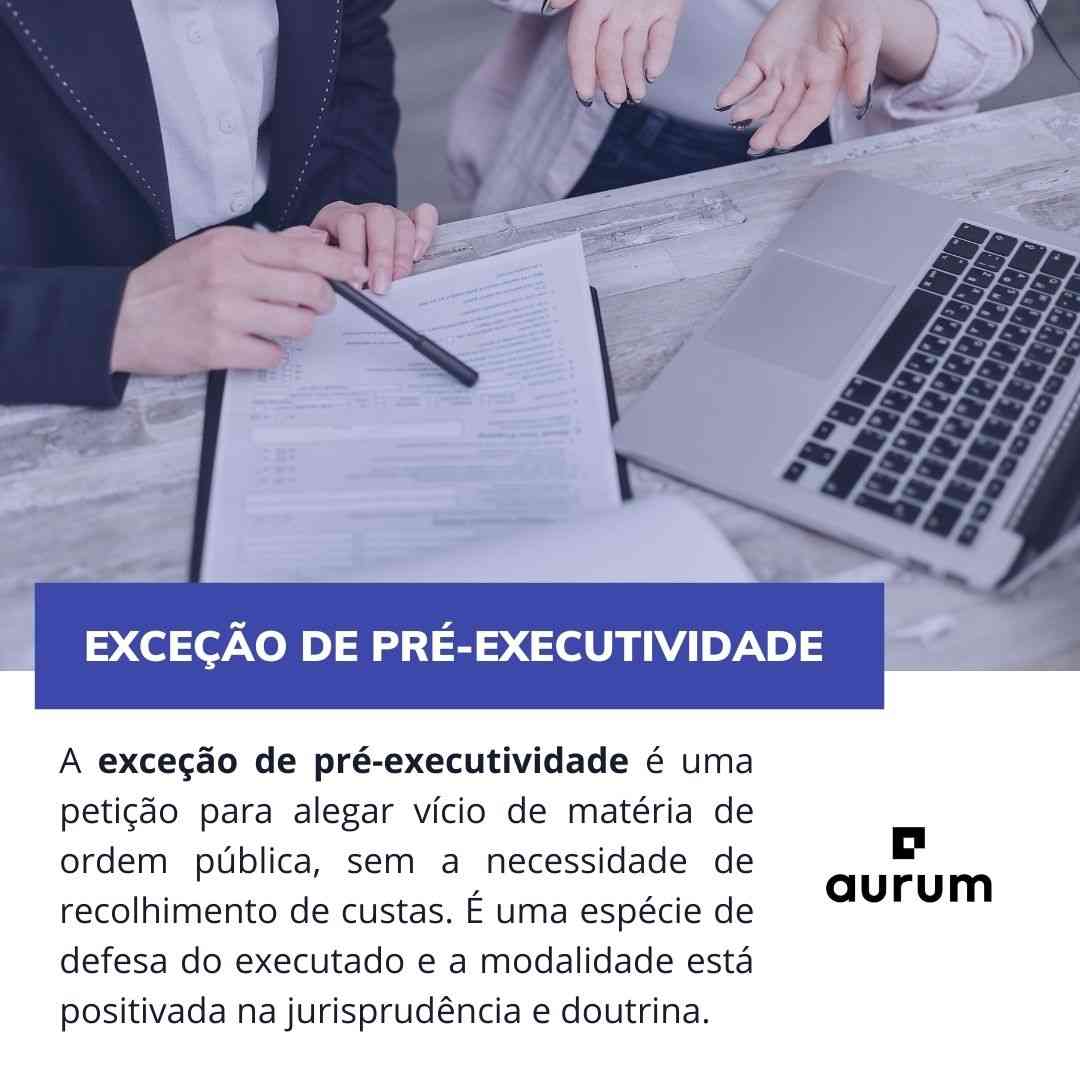 Entenda o que é exceção de pré-executividade