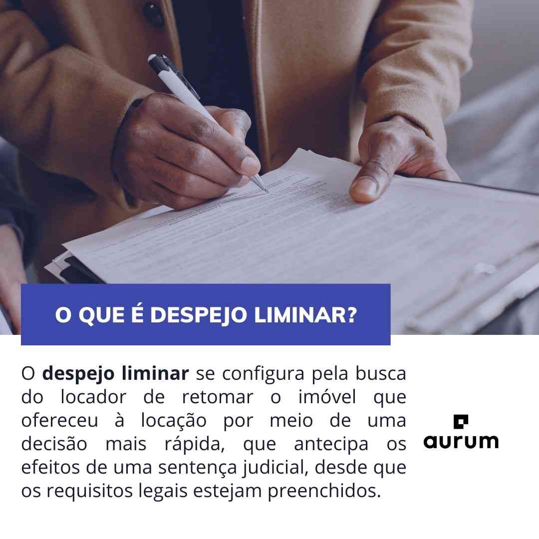 Veja como funciona o despejo liminar