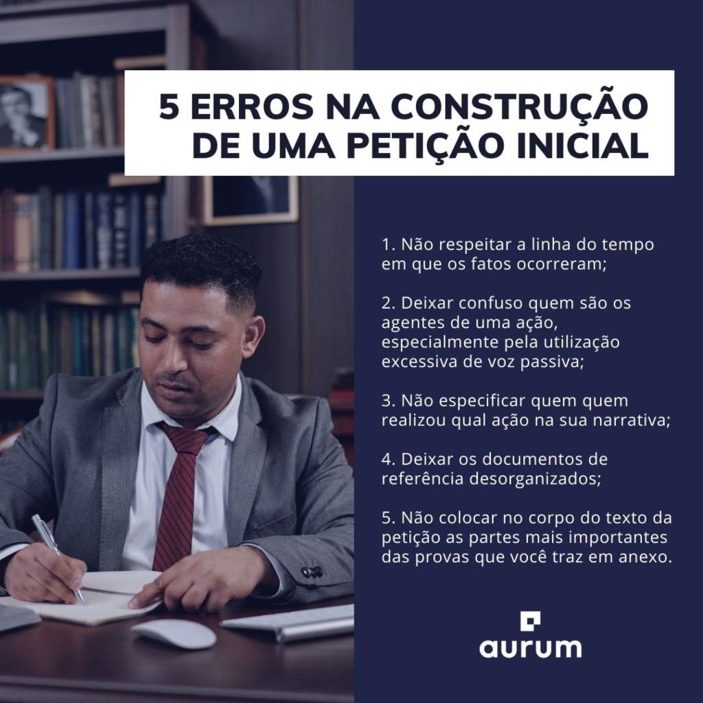 5 erros na construção de uma petição inicial