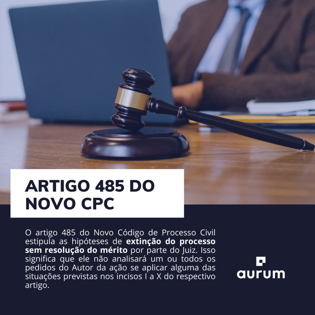 O que diz o artigo 485 do Novo CPC