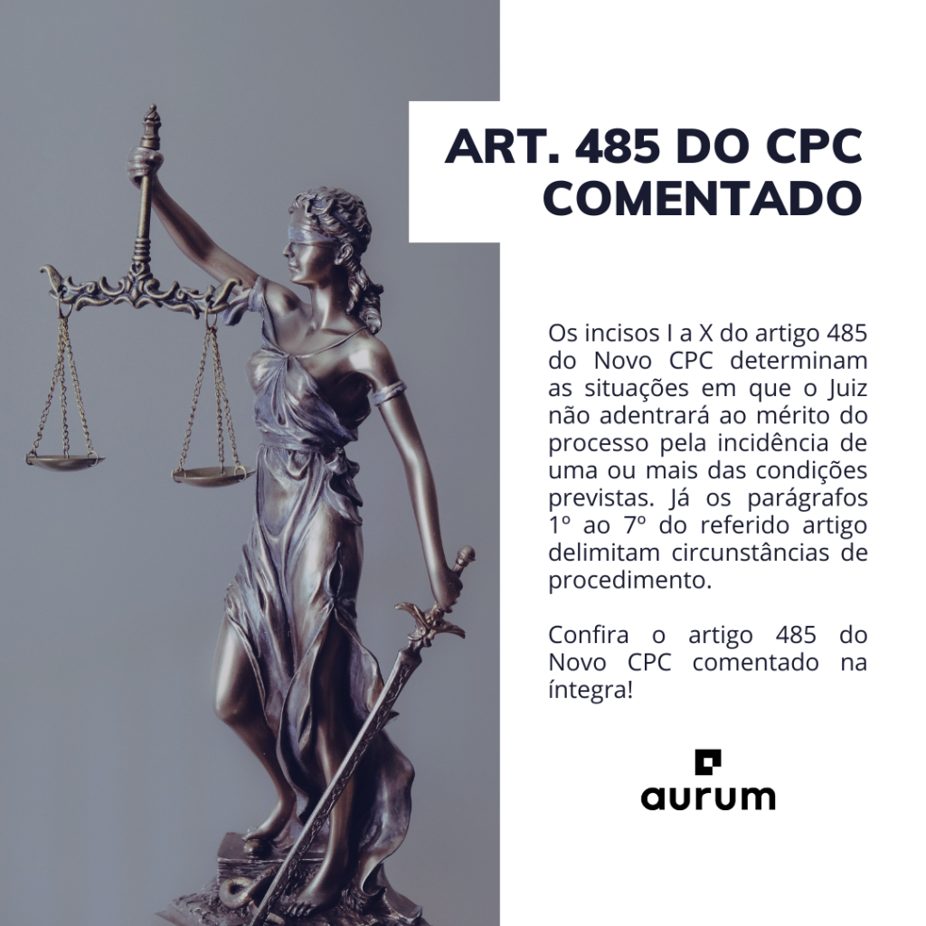 Art 485 do Novo CPC - Análise completa das hipóteses previstas