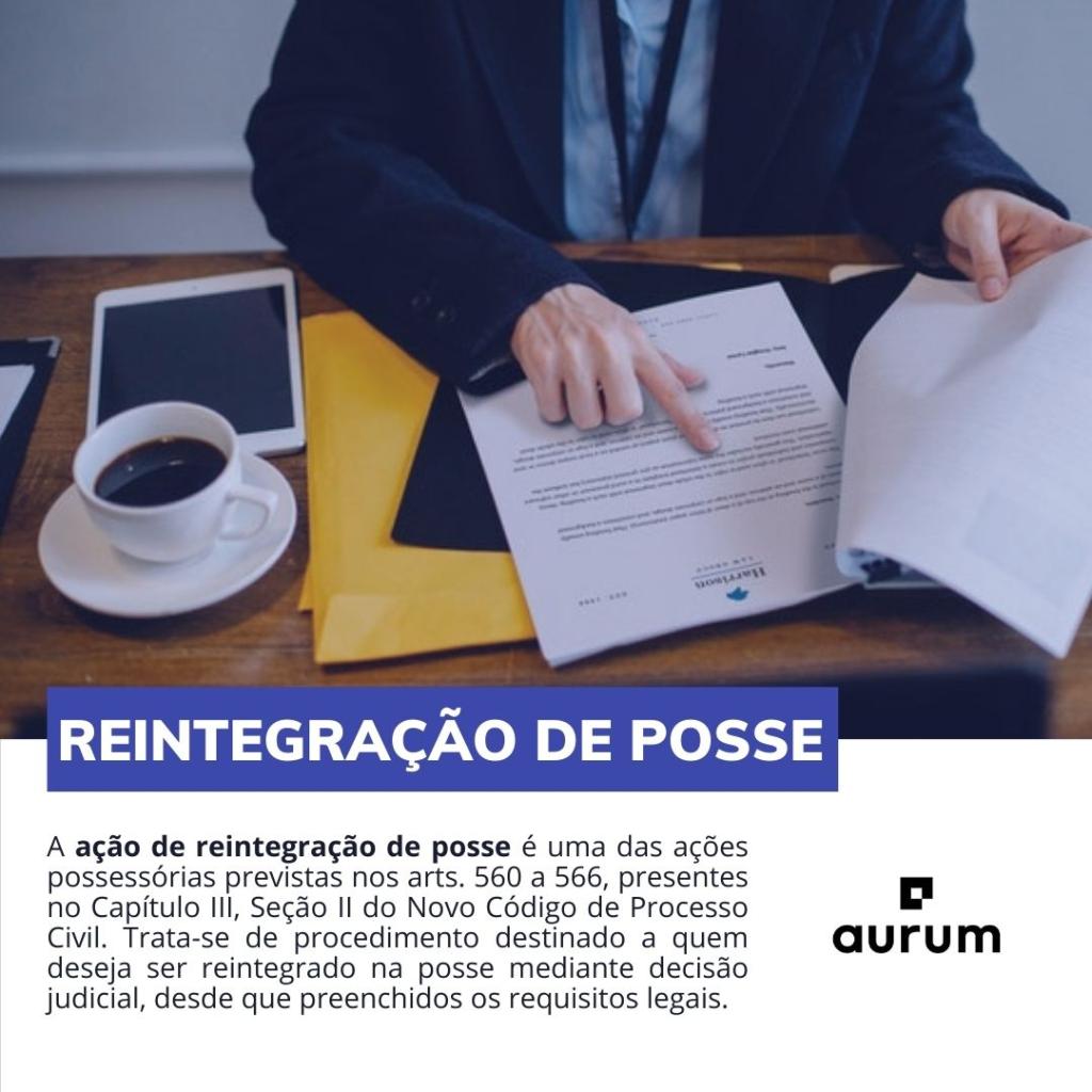 Saiba o que é reintegração de posse